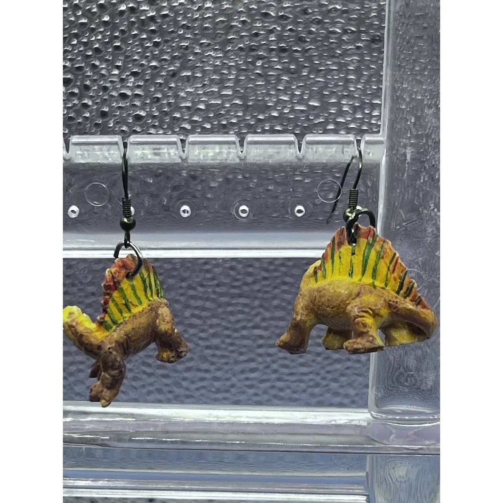 Dinosaur Jurassic Dangle Drop Earrings Dino Spinosaurus Teacher Gift‎